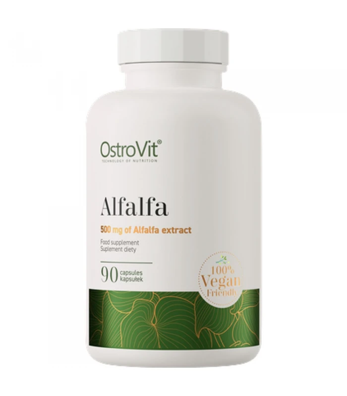OstroVit Alfalfa 500 mg / Vege 90 капсули - листа от люцерна
