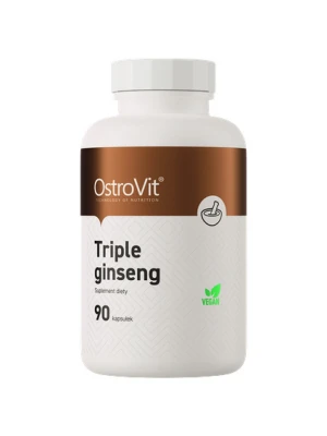 OstroVit Triple Ginseng Complex 90 капсули - Пет билки 