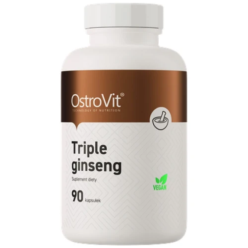 OstroVit Triple Ginseng Complex 90 капсули - Пет билки 