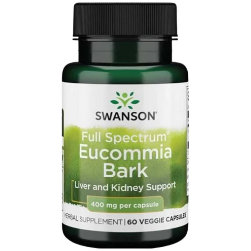 SWANSON Eucommia Bark 400 mg 60 капсули - за високо кръвно и сърце