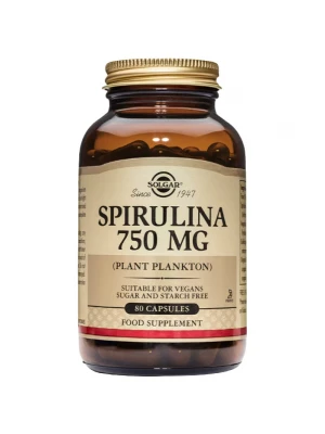 Solgar Spirulina 750 mg 80 капсули - Спирулина