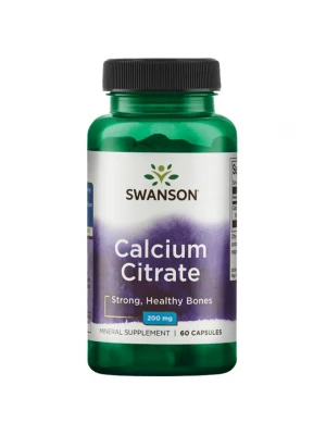 SWANSON Calcium Citrate 200 mg 60 капсули - за здрави стави