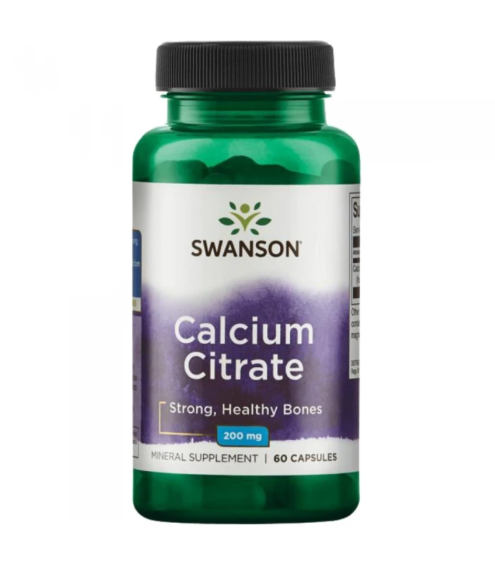 SWANSON Calcium Citrate 200 mg 60 капсули - за здрави стави