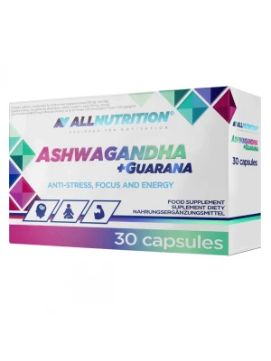 ALLNUTRITION Ashwagandha + Guarana, 30 капсули
