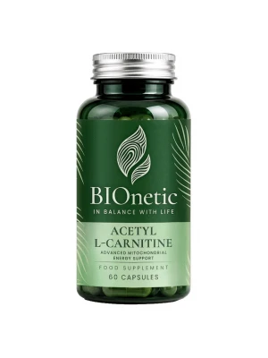 BIONETIC Acetyl L-Carnitine 1200mg 60 капсули - Клетъчен бустер