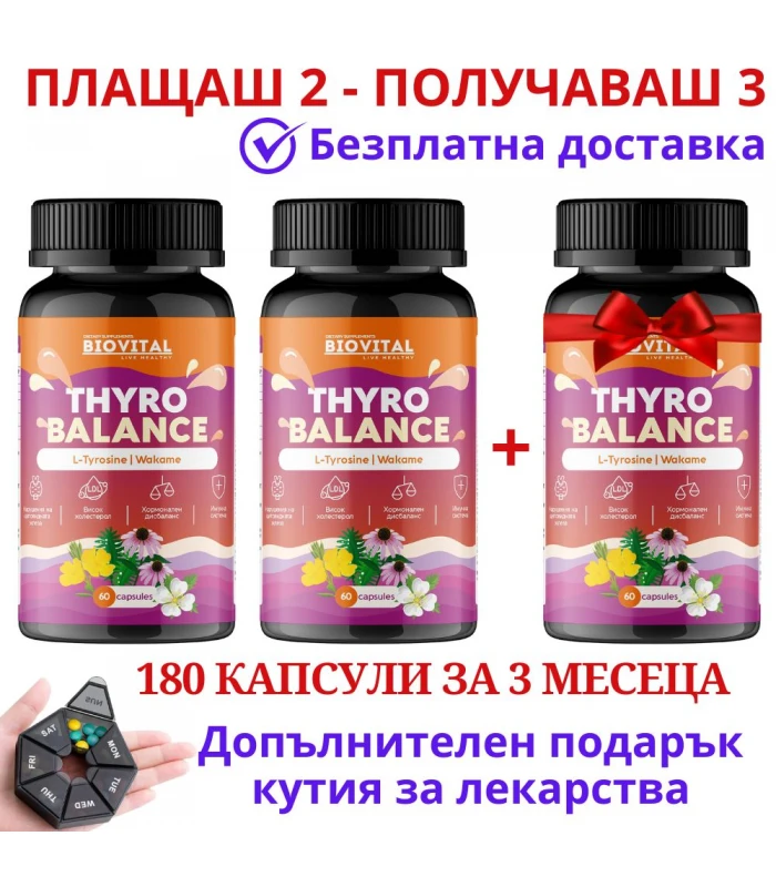 Тиро Баланс, 180капс - хормонален дисбаланс и щитовидната жлеза