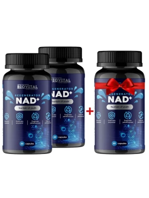 NAD+ 1060мг, 2 и 1 БЕЗПЛАТНО - Клетъчно стареене и Енергиен метаболизъм
