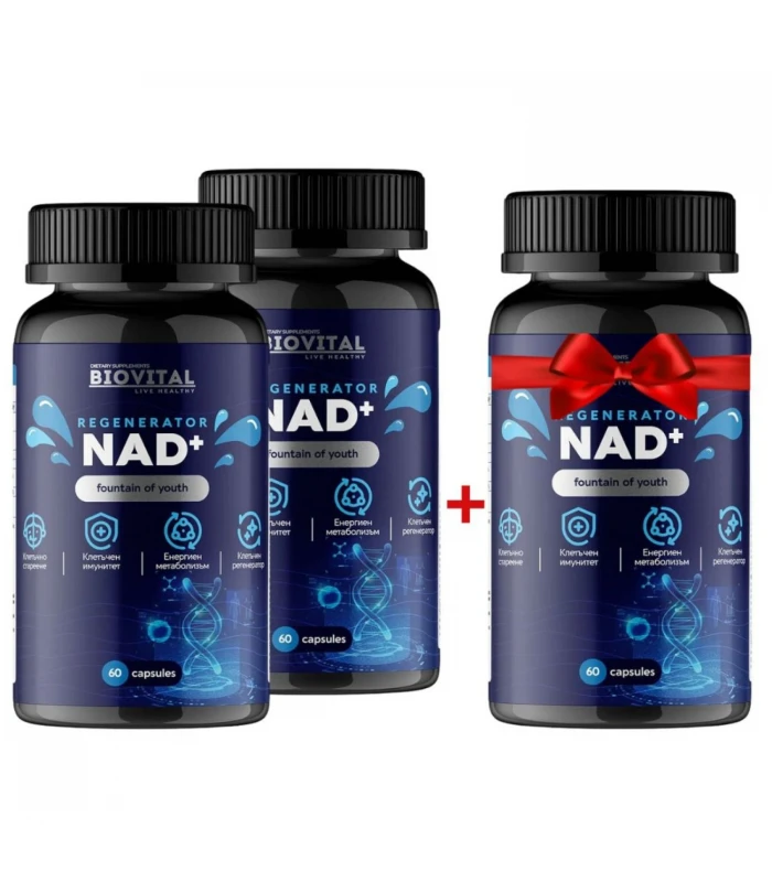 NAD+ 1060мг, 180 капсули - Клетъчно стареене и Енергиен метаболизъм
