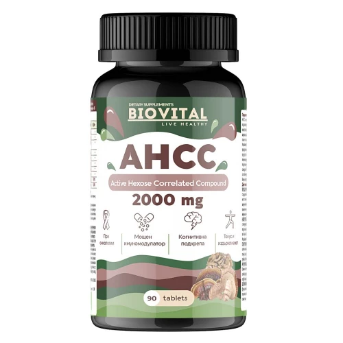 AHCC®︎ - Active Hexose Correlated Compound, 2000мг, 90табл  8 гъби