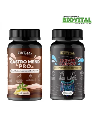 Gastro Mend + Colon Cleans 120капс - стомах и дебело черво