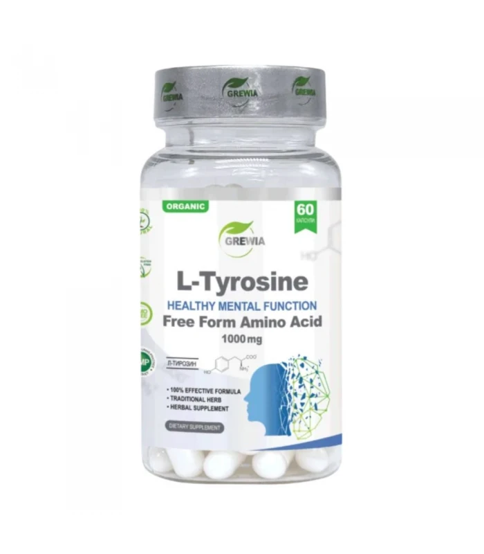 L-Tyrosine 1000mg, 60капс - за щитовидната жлеза