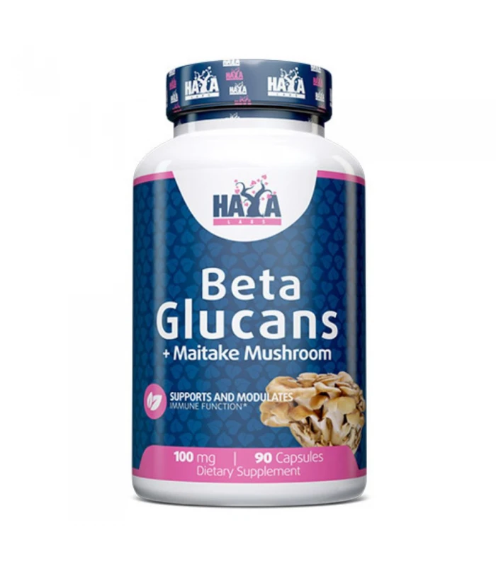 HAYA LABS Beta Glucans 100mg, 90капс - Бета Глюкан + гъба Майтаке