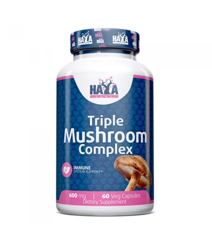 HAYA LABS Triple Mushroom Complex, 60капс Рейши, Шийтаке и Майтаке