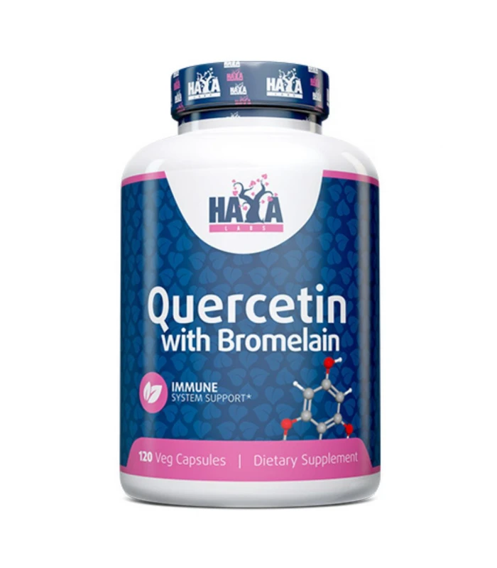 HAYA LABS Quercetin with Bromelain, 120капс