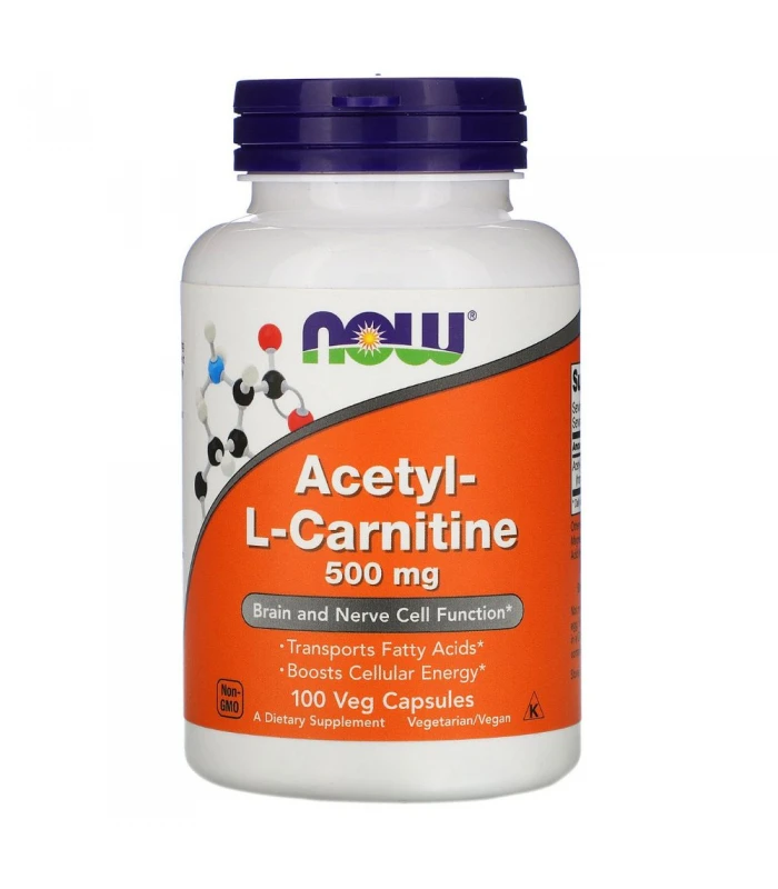 NOW Acetyl L-Carnitine 500мг, 50-100капс - подпомага мозъка