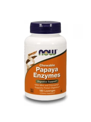 NOW Chewable Papaya Enzymes 180 дъвчащи табл - Папая ензими