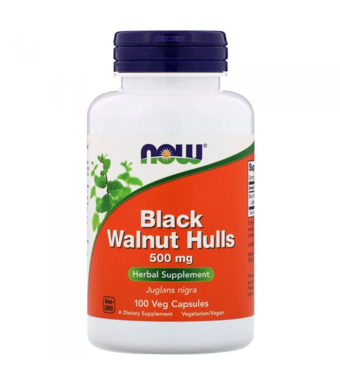 NOW Black Walnut Hulls 500мг, 100капс - при паразити