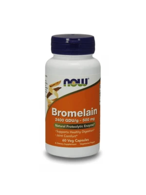 NOW Bromelain 500 мг, 60 капс - храносмилателен ензим