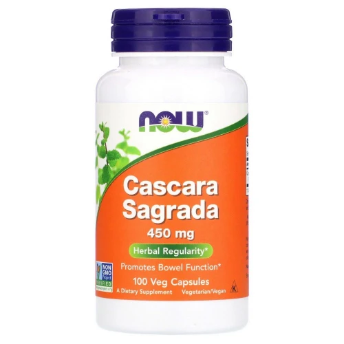 NOW Cascara Sagrada, 450мг, 100капс - При запек 