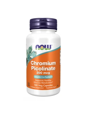 NOW Chromium Picolinate 200мкг - 100 и 250 растителни капсули