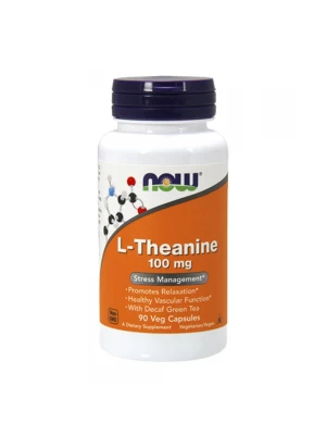 NOW L-Theanine 100мг, 90капс - за сърце и нервна система