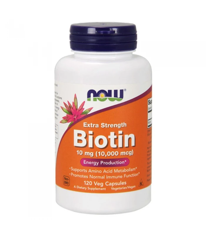 NOW Biotin 10000 mcg Extra Strength - 120 Vcaps - Витамин B-7