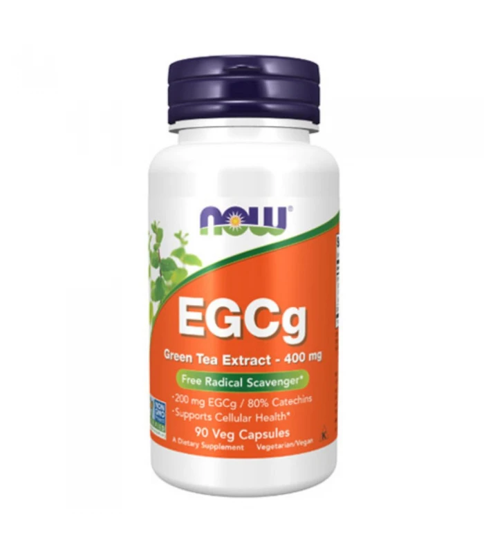 NOW EGCg Green Tea Extract 400 mg, 90капс - без кофеин