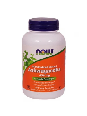 NOW Ashwagandha Extract 450mg, 180caps - Ашваганда