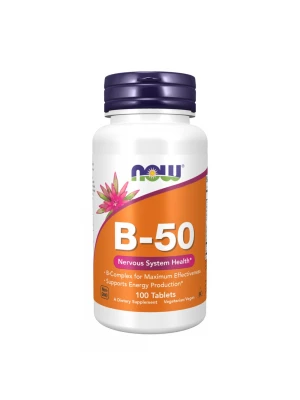 NOW B-50 100 таблетки - Комплекс витамини от група B