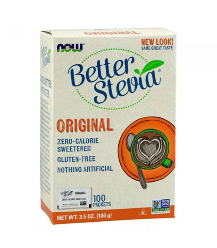NOW Better Stevia Packets Original, 100 packets