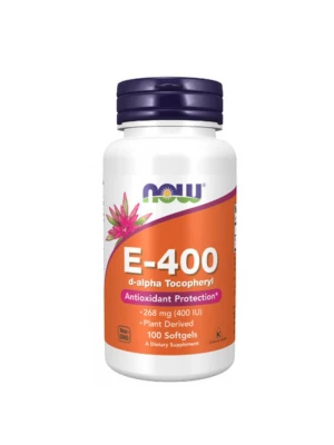 NOW Vitamin E-400 IU D-Alpha, 100 Softgels 