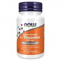 NOW Foods L-Theanine 200 mg / Double Strength 60 капсули