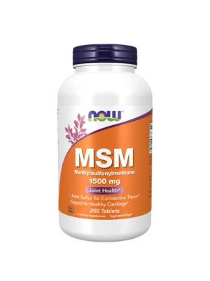 NOW MSM 1500мг, 200табл - Метилсулфонилметан