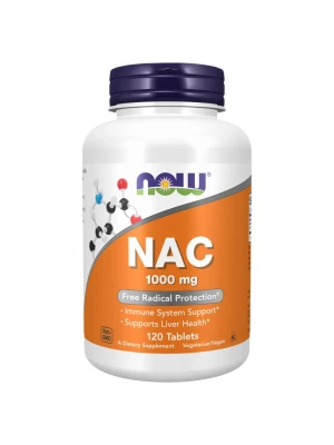 NOW Foods NAC Acetyl Cysteine 1000mg - 120 таблетки