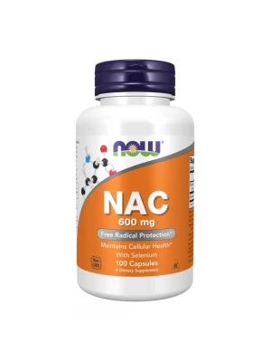 NOW Foods NAC -ACETYL CYSTEINE 600mg - 100 веган капсули