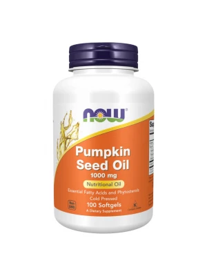 NOW Foods Pumpkin Seed Oil 1000 mg, 100 капсули - Масло от тиквено семе