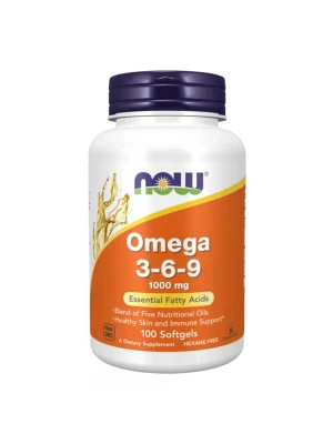 NOW Omega 3-6-9 1000мг - 100 и 250 капсули