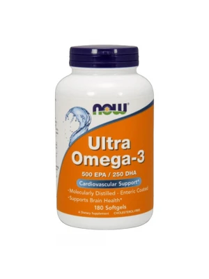 NOW Ultra Omega 3, 180sgel - рибено масло