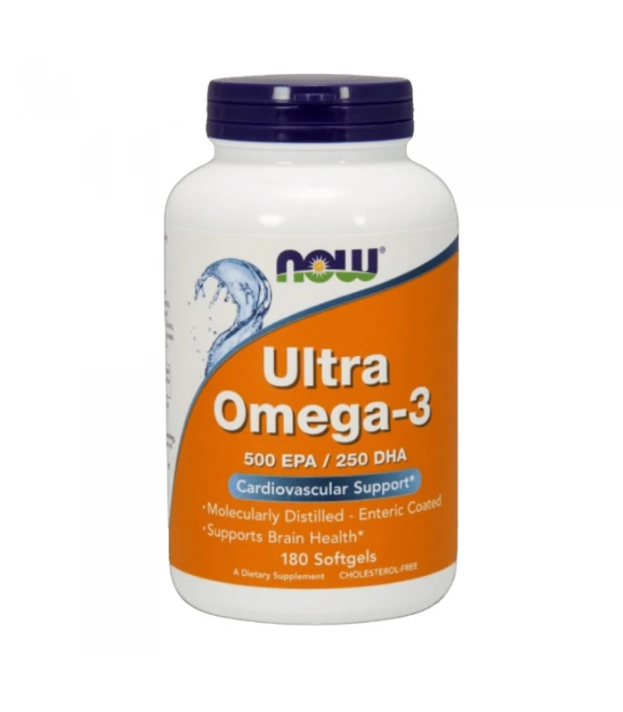 NOW Ultra Omega 3, 180sgel - рибено масло
