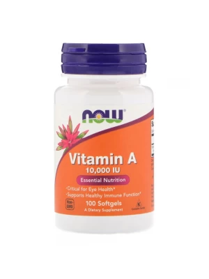 NOW - Витамин А 10000 IU, 100 дражета за имунитет