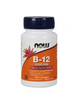 NOW Vitamin B-12, 2000мкг - 100табл - при пернициозна анемия
