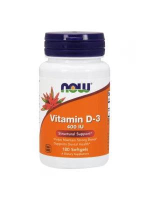 NOW Vitamin D-3 (400IU) 180softg - Холекалциферол