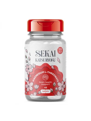 SEKAI KATSURYOKU Magnesium L-Threonate 48 таблетки