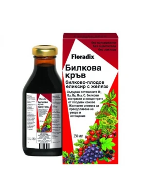 Билкова кръв, билков елексир с желязо, Floradix, 250 мл