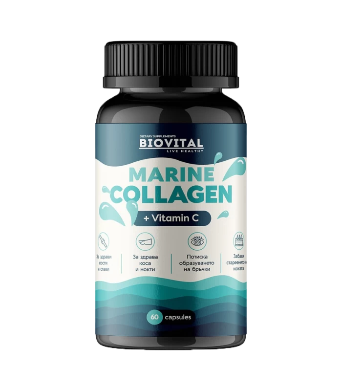 Морски колаген с Витамин C за здрави стави, кожа, нокти и коса