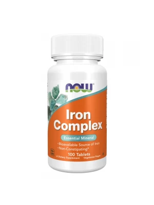 NOW Iron Complex, 100табл - при дефицит на желязо