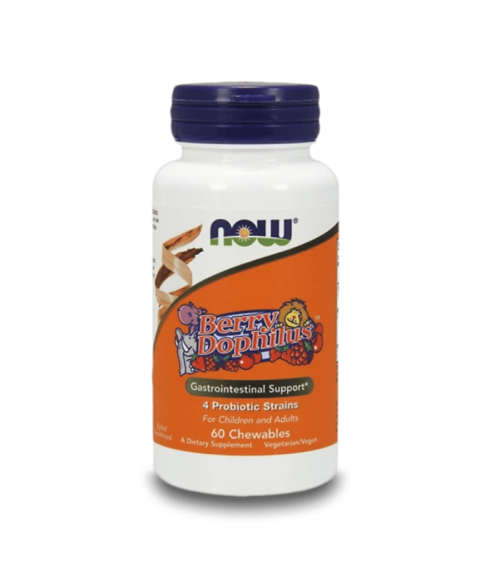 NOW BerryDophilus 60 дъвчащи таблетки - Пробиотик