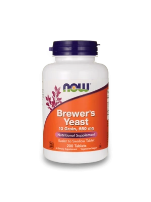 NOW Brewer's Yeast 650 мг 200табл - Бирена мая