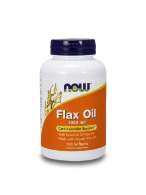 NOW Flax Oil 1000 мг 100капсули - Ленено масло
