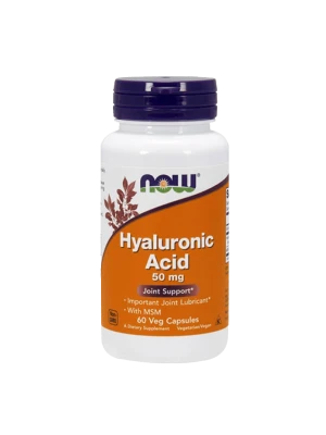 NOW Hyaluronic Acid 50 мг + MSM, 60капс Хиалуронова киселина с МСМ
